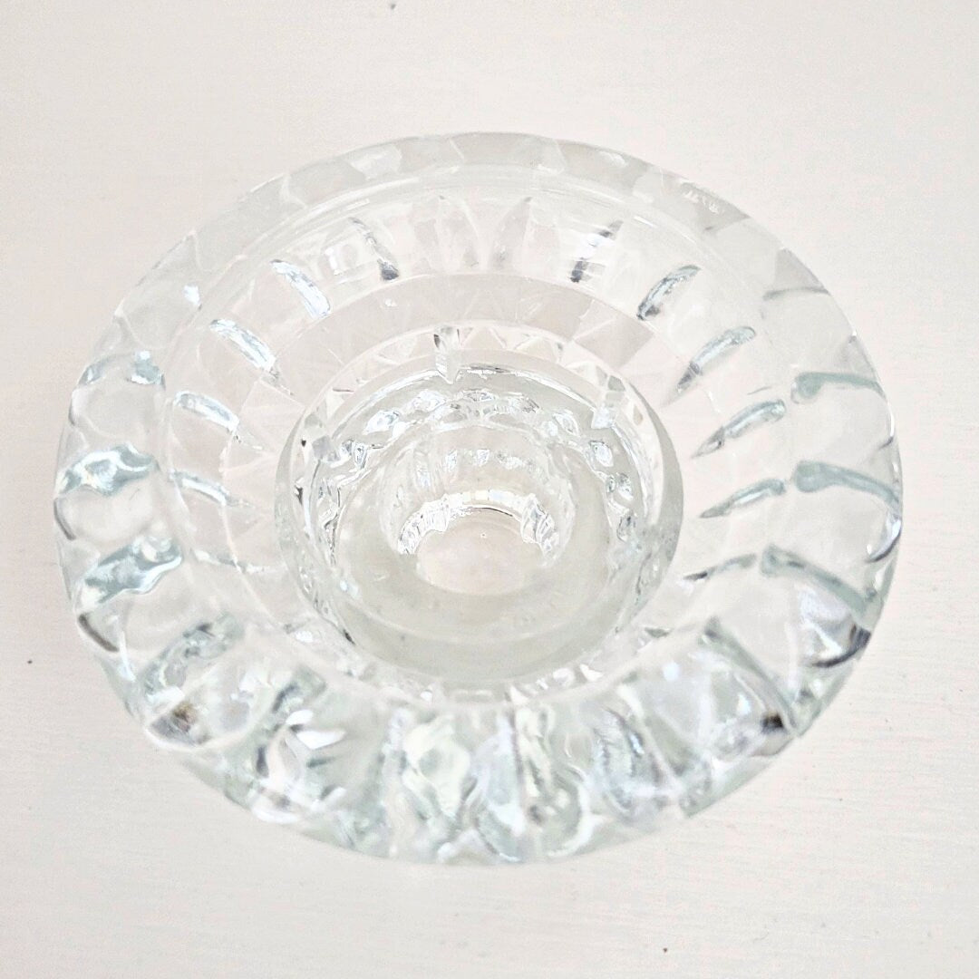 Vintage KIG Indonesia Crystal Candle Holders - Set of 6