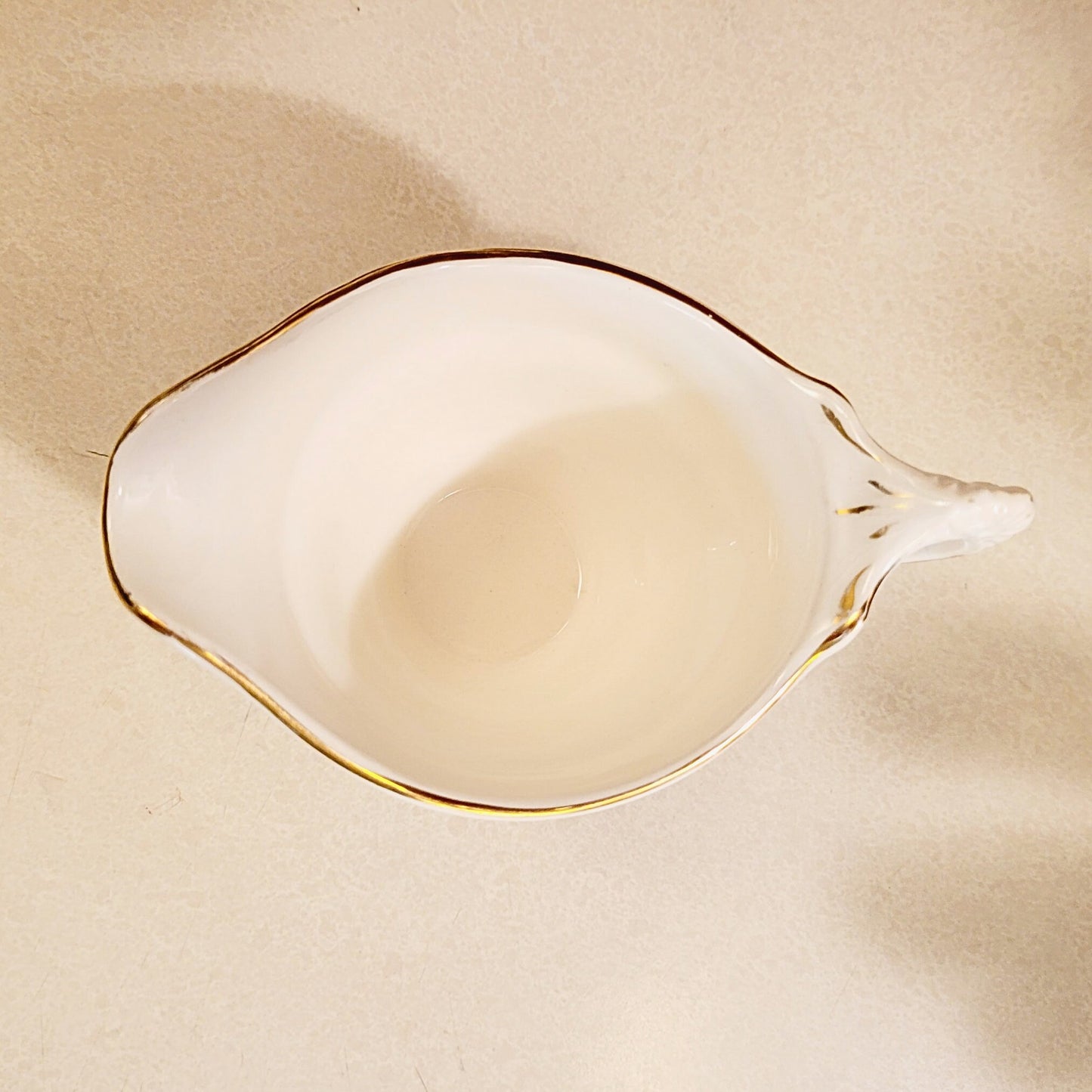 Crown Potteries Co. Vintage Creamer - Gold Etching - Made in USA - 250071