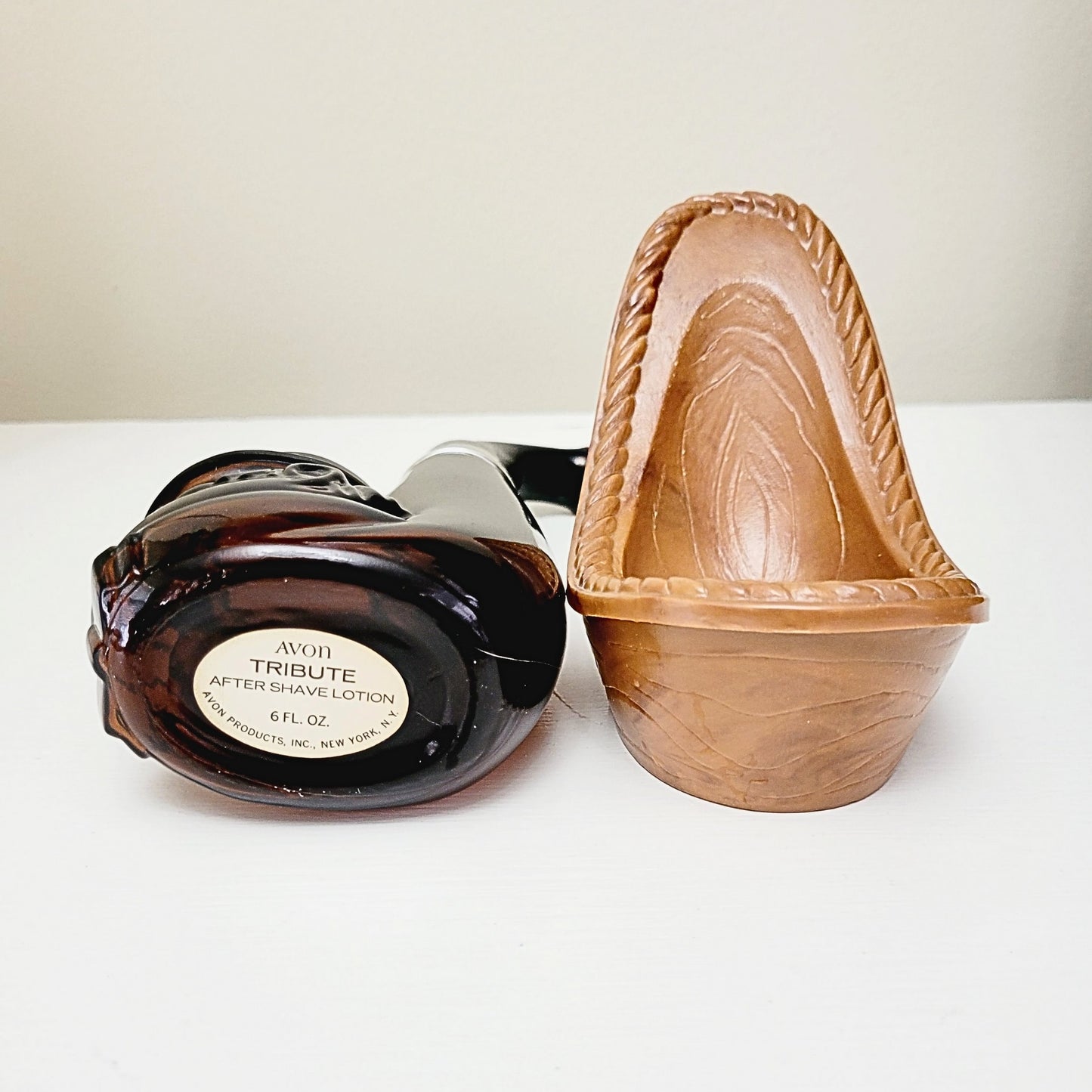 Vintage Avon Pipe Dreams Decanter – Amber Glass After Shave Bottle, 1967