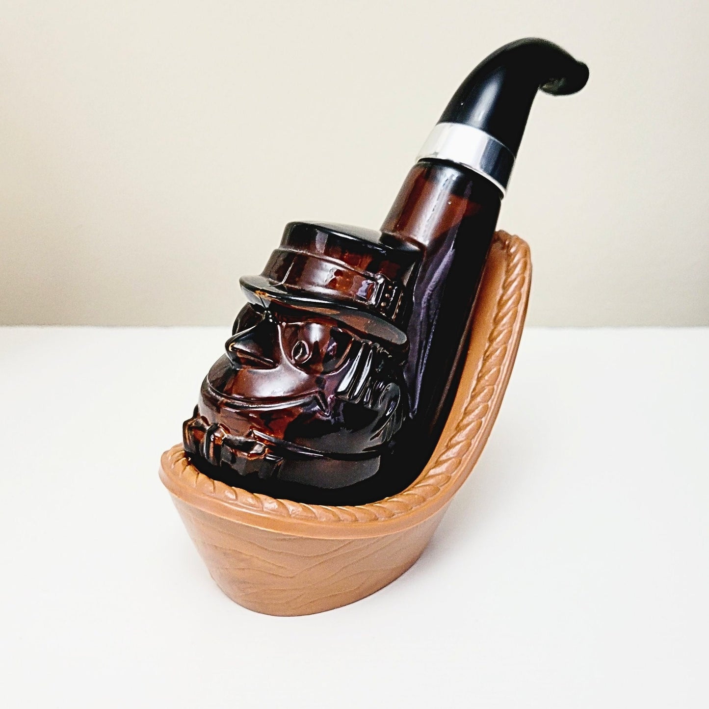 Vintage Avon Pipe Dreams Decanter – Amber Glass After Shave Bottle, 1967