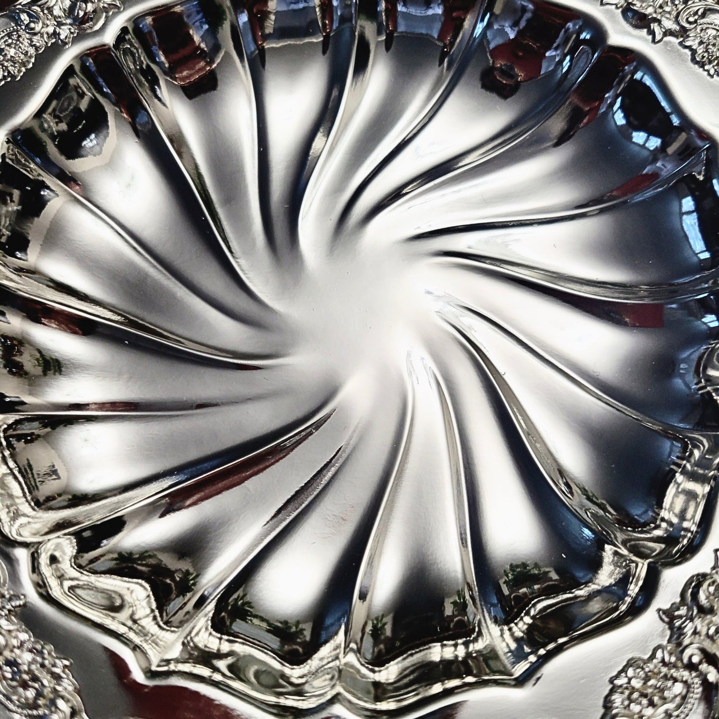 Vintage Leonard Silverplated Ornate Trinket Dish - Made in Japan