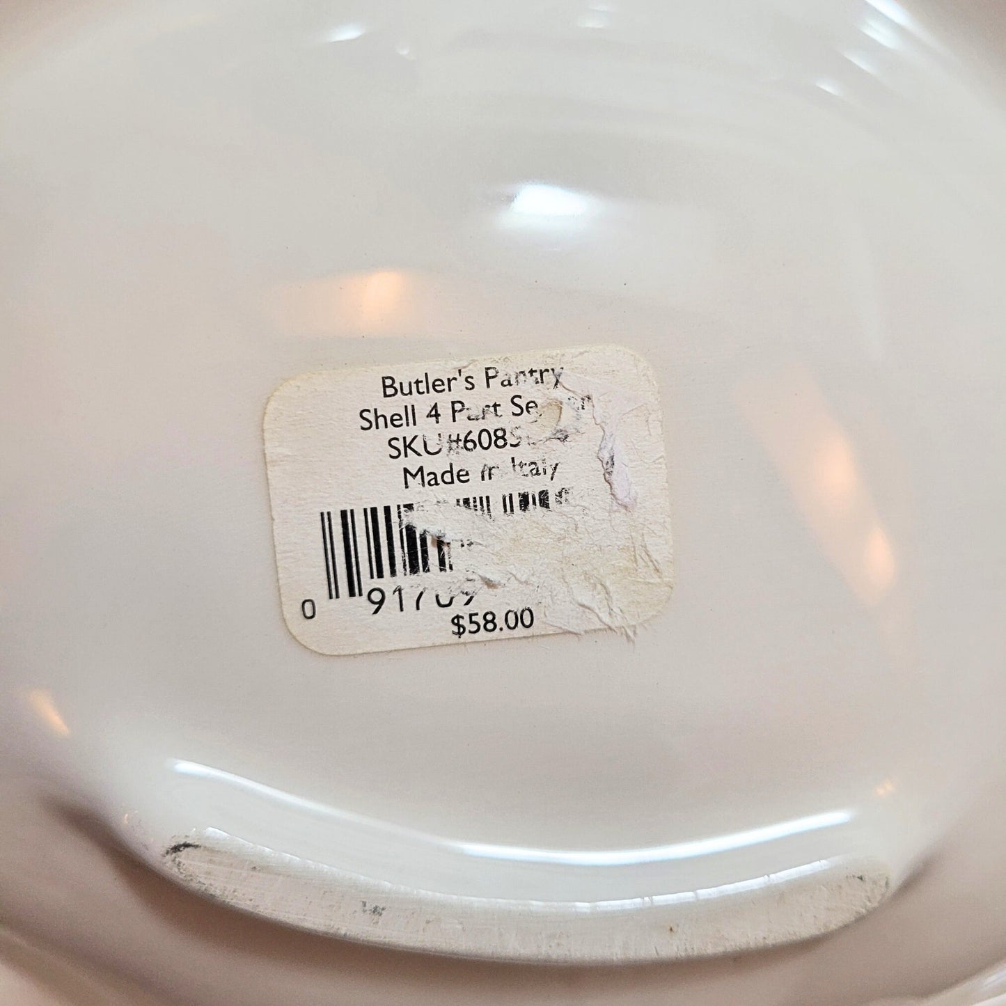 Vintage Butlers Pantry 4-Part Serving Tray/Platter - Seashell Design - Made in Italy by LENOX