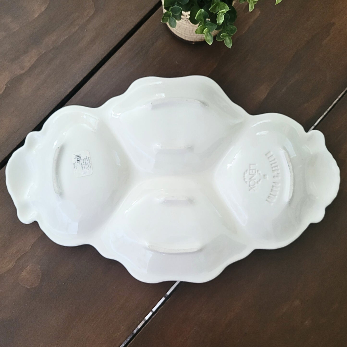 Vintage Butlers Pantry 4-Part Serving Tray/Platter - Seashell Design - Made in Italy by LENOX
