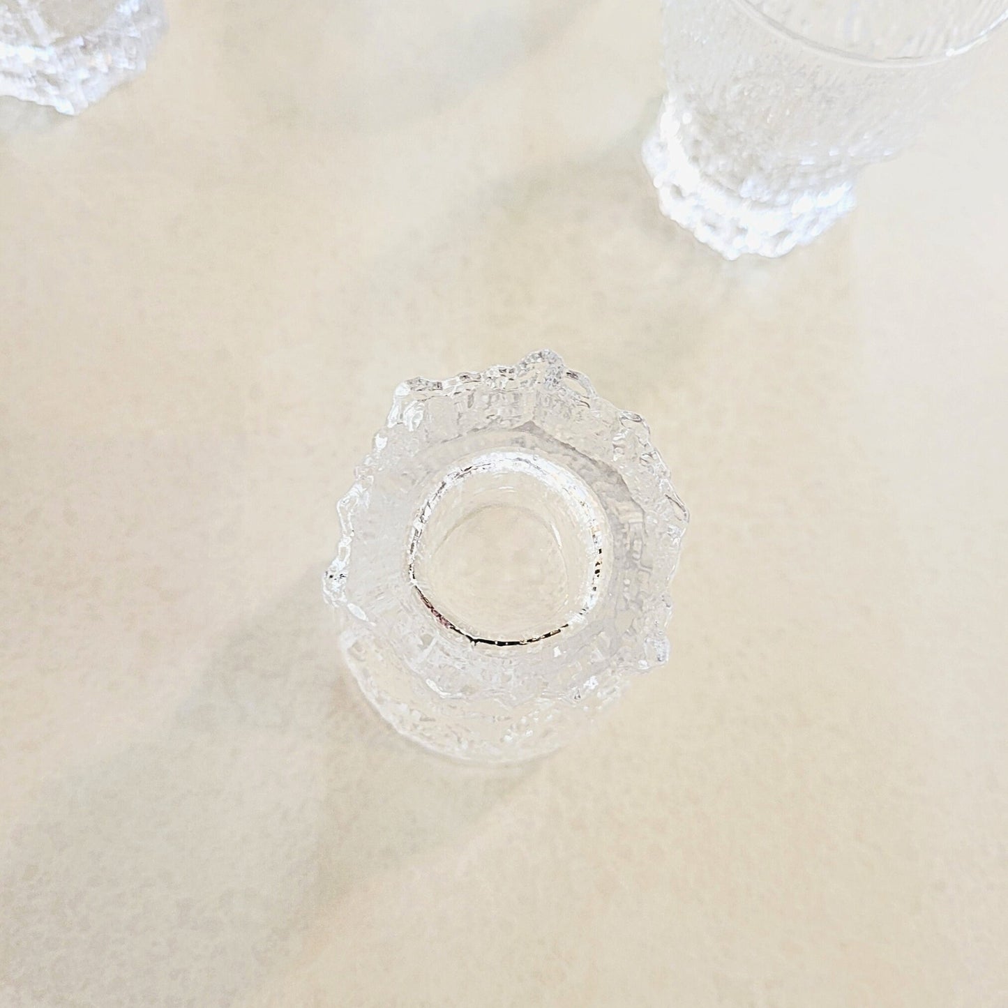Vintage Tapio Wirkkala Littala Crystal Shot Glasses - Set of 5 - Ice Texture