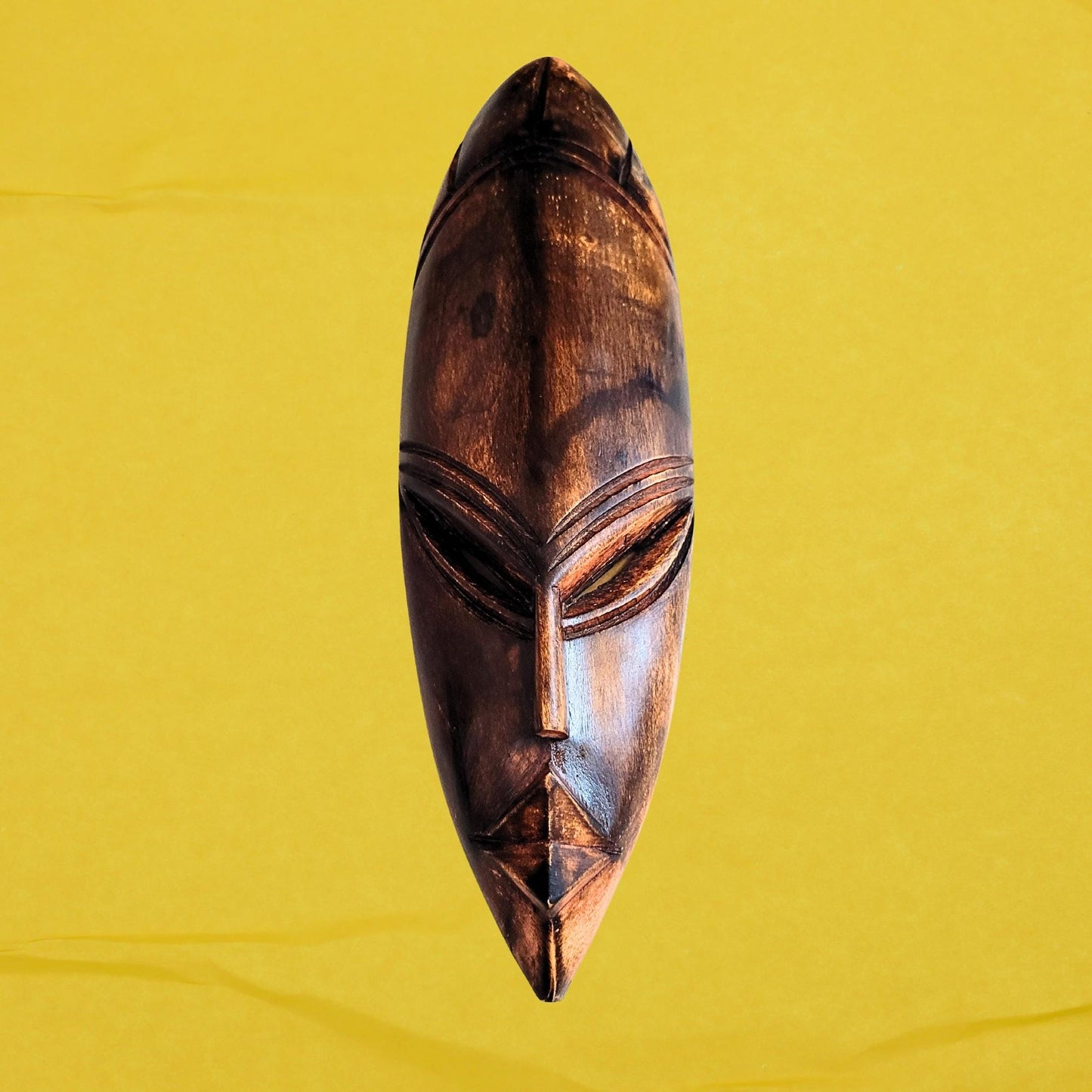 Vintage Hand Crafted Wood Mask - African Mask - Wall Hanging - Art Piece - Sculpture