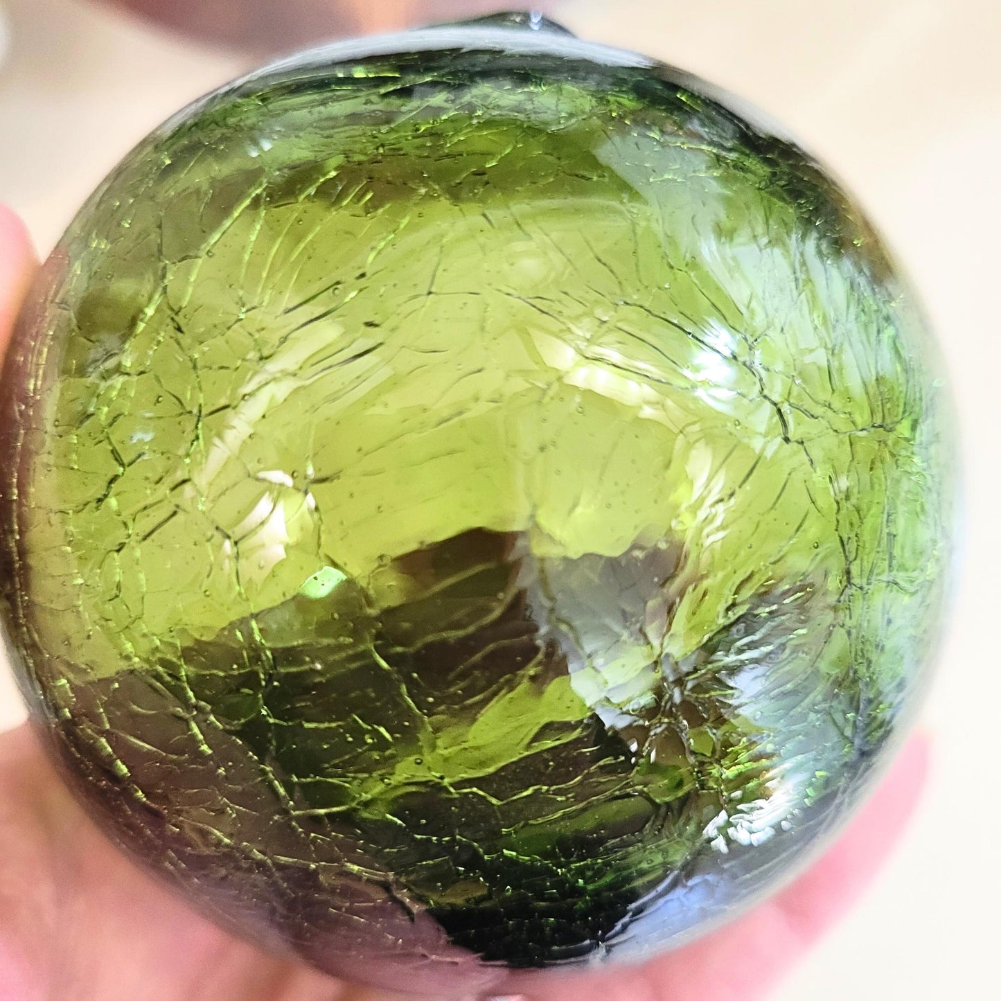 Hand Blown Glass Garden Spheres: Mexican Fishing Net Floats