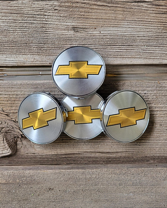 Set of 4 Aluminum 58mm Alloy Wheel Center Caps - Rim Hub Covers Replacement