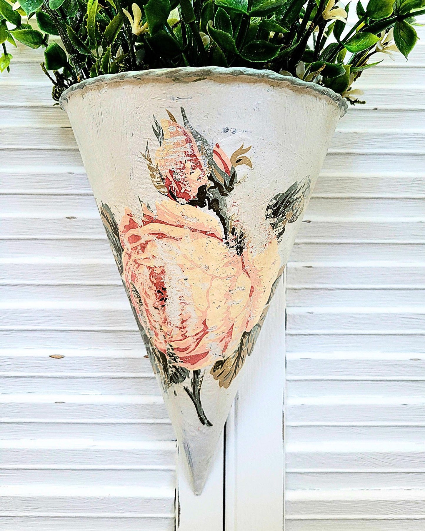 Rose Flower Wall Pocket Set of 2